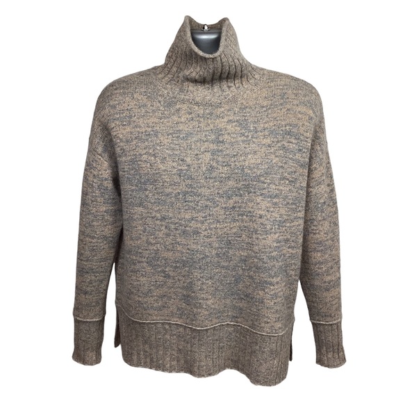 Charter Club Luxury Cashmere Sweater Gray Tan Knit